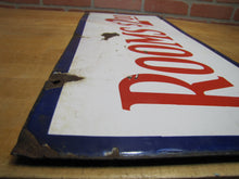 Load image into Gallery viewer, ROOMS $2.00 Old Double Sided Porcelain Advertising Sign Motel 1940s-50s Miami Fl
