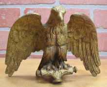 Load image into Gallery viewer, Antique Eagle Finial Topper Bronze Gilt Ornate Decorative Arts Figural Hardware Element
