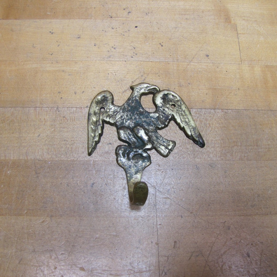 EAGLE Old Brass Figural Hook Hanger Decorative Arts Hardware Element