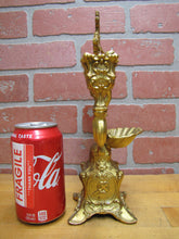 Load image into Gallery viewer, INRI JESUS CROSS CRUCIFIX Antique Decorative Arts Double Candlestick Holder

