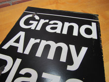 Load image into Gallery viewer, GRAND ARMY PLAZA New York City Orig Porcelain Transportation Sign Subway Bus Ad
