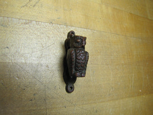 OWL Antique Bronze Interior Door Knocker Small Mini Bird Architectural Hardware