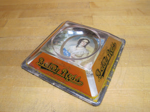 BETSY ROSS CIGARS PHILADELPHIA Old Advertising Glass Change Receiver Tray Sign The Brunhoff Mfg Co Cincinnatti Ohio