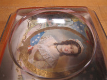 Load image into Gallery viewer, BETSY ROSS CIGARS PHILADELPHIA Old Advertising Glass Change Receiver Tray Sign The Brunhoff Mfg Co Cincinnatti Ohio
