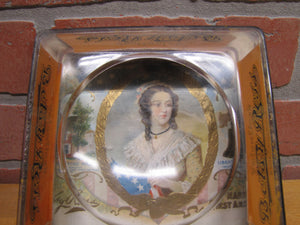 BETSY ROSS CIGARS PHILADELPHIA Old Advertising Glass Change Receiver Tray Sign The Brunhoff Mfg Co Cincinnatti Ohio