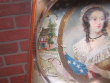 Load image into Gallery viewer, BETSY ROSS CIGARS PHILADELPHIA Old Advertising Glass Change Receiver Tray Sign The Brunhoff Mfg Co Cincinnatti Ohio
