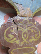 Load image into Gallery viewer, Antique Folk Art Hand Painted Decorative Wooden Panel Primitive Wood Artwork
