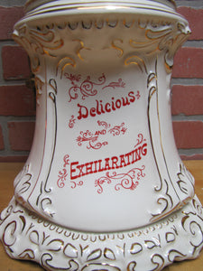 COCA-COLA SYRUP DISPENSER VTG LIMITED REISSUE 1896 PORCELAIN WHEELING POTTERY SODA FOUNTAIN COKE ICE CREAM SHOPPE SIGN URN ADVERTISING