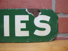 Load image into Gallery viewer, LADIES Old Double Sided Porcelain Gas Station Advertising Sign Texaco Sinclair 1940/50s era Bathroom Restroom Repair Shop
