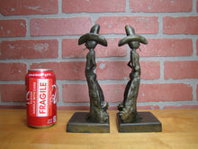Load image into Gallery viewer, FRANKART COWBOY 1920 30s Art Deco Western Americana Bookends Decorative Statues Book Ends

