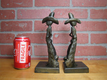 Load image into Gallery viewer, FRANKART COWBOY 1920 30s Art Deco Western Americana Bookends Decorative Statues Book Ends
