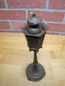 Street Light Old Small Mini Decorative Arts Oil Lamp Brass Bronze Ornate Detail