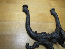 Load image into Gallery viewer, Antique Pair Dauphin Koi Devil Fish Double Hooks Hangers Brackets Decorative Arts Hardware Elements
