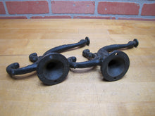 Load image into Gallery viewer, Antique Pair Dauphin Koi Devil Fish Double Hooks Hangers Brackets Decorative Arts Hardware Elements
