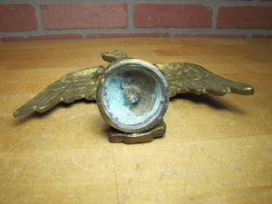 Antique Brass Eagle Decorative Arts Element Finial Paperweight Art Statue