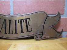 Load image into Gallery viewer, Antique Bronze Butcher Shop Store Display Meat Slab French Advertising Sign VIANDE 1ERE QUALITE MEATS OF 1ST QUALITY BBQ

