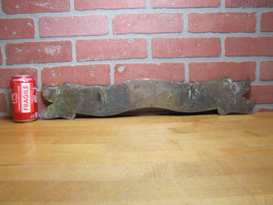Antique Bronze Butcher Shop Store Display Meat Slab French Advertising Sign VIANDE 1ERE QUALITE MEATS OF 1ST QUALITY BBQ