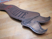 Load image into Gallery viewer, Antique Bronze Butcher Shop Store Display Meat Slab French Advertising Sign VIANDE 1ERE QUALITE MEATS OF 1ST QUALITY BBQ
