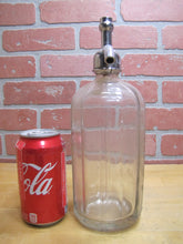 Load image into Gallery viewer, WOLFSON BROOKLYN NY Old Ribbed Glass Seltzer Bottle clear eteched advertising
