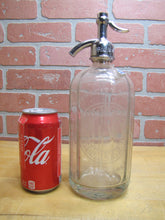 Load image into Gallery viewer, WOLFSON BROOKLYN NY Old Ribbed Glass Seltzer Bottle clear eteched advertising
