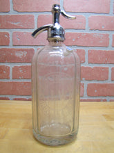 Load image into Gallery viewer, WOLFSON BROOKLYN NY Old Ribbed Glass Seltzer Bottle clear eteched advertising
