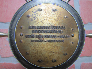 ATLANTIC STEEL CORPORATION ALBANY NY IRON & STEEL SCRAP Old Advertising Cigar Lighter B&B ST PAUL BROWN & BIGELOW