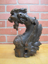 Load image into Gallery viewer, Beast Monster Dragon Antique Wooden Figural Architectural Hardware Salvage
