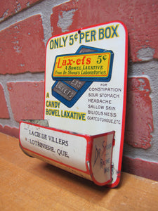 Dr SHOOP RACINE WIS LAX-ETS BOWL LAXATIVE Antique Advertising Tin MatchSafe Sign Match Holder