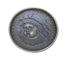 Load image into Gallery viewer, W H JACKSON Co BABY CHILDS FACE Antique Decorative Art Bronze Brass Ornate Tray
