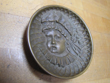 Load image into Gallery viewer, W H JACKSON Co BABY CHILDS FACE Antique Decorative Art Bronze Brass Ornate Tray
