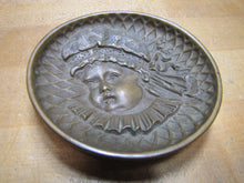 Load image into Gallery viewer, W H JACKSON Co BABY CHILDS FACE Antique Decorative Art Bronze Brass Ornate Tray
