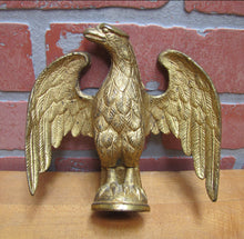 Load image into Gallery viewer, Antique Eagle Finial Toppper Ornate Detail Gilt Finish Pole Post Decorative Arts Hardware Element
