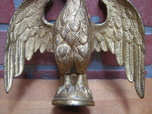 Load image into Gallery viewer, Antique Eagle Finial Toppper Ornate Detail Gilt Finish Pole Post Decorative Arts Hardware Element
