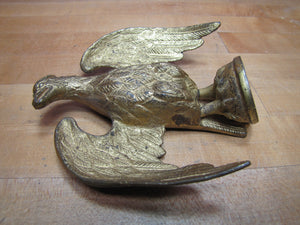 Antique Eagle Finial Toppper Ornate Detail Gilt Finish Pole Post Decorative Arts Hardware Element