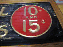 Load image into Gallery viewer, McCALL PATTERNS 10c 15c Antique Reverse on Glass Advertising Sign Wooden Frame early 1900s ROG &#39;All Seams Allowed&#39;
