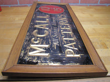 Load image into Gallery viewer, McCALL PATTERNS 10c 15c Antique Reverse on Glass Advertising Sign Wooden Frame early 1900s ROG &#39;All Seams Allowed&#39;
