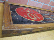 Load image into Gallery viewer, McCALL PATTERNS 10c 15c Antique Reverse on Glass Advertising Sign Wooden Frame early 1900s ROG &#39;All Seams Allowed&#39;
