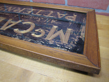 Load image into Gallery viewer, McCALL PATTERNS 10c 15c Antique Reverse on Glass Advertising Sign Wooden Frame early 1900s ROG &#39;All Seams Allowed&#39;
