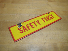 Load image into Gallery viewer, SAFETY FIRST Original Old SHELL DSP Porcelain Sign Gas Station Repair Shop Ad
