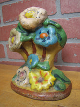 Load image into Gallery viewer, DECO FLOWERS Original Old Cast Iron Figural Multi Color Painted Doorstop Decorative Arts Statue Door Stopper
