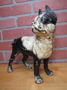 BULLDOG Antique Cast Iron Figural Dog Doorstop Decorative Art Statue Door Stopper