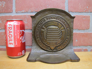 UNIVERSITY of PENNSYLVANIA Antique Cast Iron Doorstop Bookend Art Statue CS&C Co