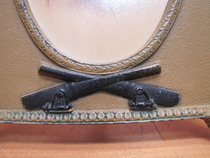 SPREAD WINGED EAGLE FLAGS CANNONS MILITARY Antique Cast Iron Frame AMERICANA