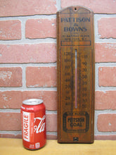Load image into Gallery viewer, PITTSTON COAL PATTISON &amp; BOWNS BATTERY PLACE NEW YORK NY Old Advertising Thermometer Sign
