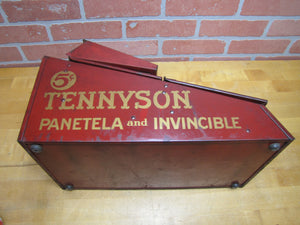 TENNYSON 5c CIGARS Old Store Display Humidor Case Sign PROP MAZER-CRESSMAN Co Made by CADILLAC Can Co CIN O USA