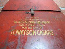 Load image into Gallery viewer, TENNYSON 5c CIGARS Old Store Display Humidor Case Sign PROP MAZER-CRESSMAN Co Made by CADILLAC Can Co CIN O USA
