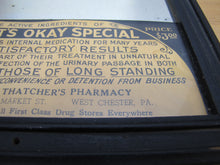 Load image into Gallery viewer, PABST&#39;S OKAY SPECIFIC STD Medicine Old Ad Mirror Sign THATCHER&#39;S PHARMACY PA
