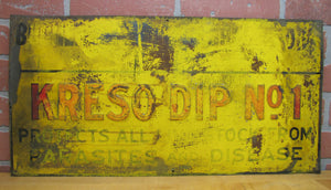 KRESO DIP NO1 PROTECTS LIVESTOCK FROM PARASITES AND DISEASE Old Embossed Tin Sign AMERICAN ART WORKS COSH O