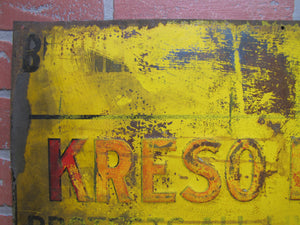 KRESO DIP NO1 PROTECTS LIVESTOCK FROM PARASITES AND DISEASE Old Embossed Tin Sign AMERICAN ART WORKS COSH O