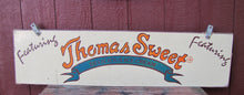 Load image into Gallery viewer, THOMAS SWEET DELICIOUS ICE CREAM Vintage Double Sided Wooden Advertising Sign
